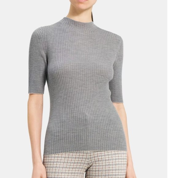 NWT Theory Mock Neck Sweater in Merino Wool Size P - Picture 1 of 6